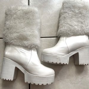 Faux Fur Platform Boots